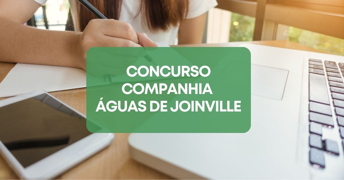 Concurso Companhia Águas de Joinville SC tem edital publicado até R