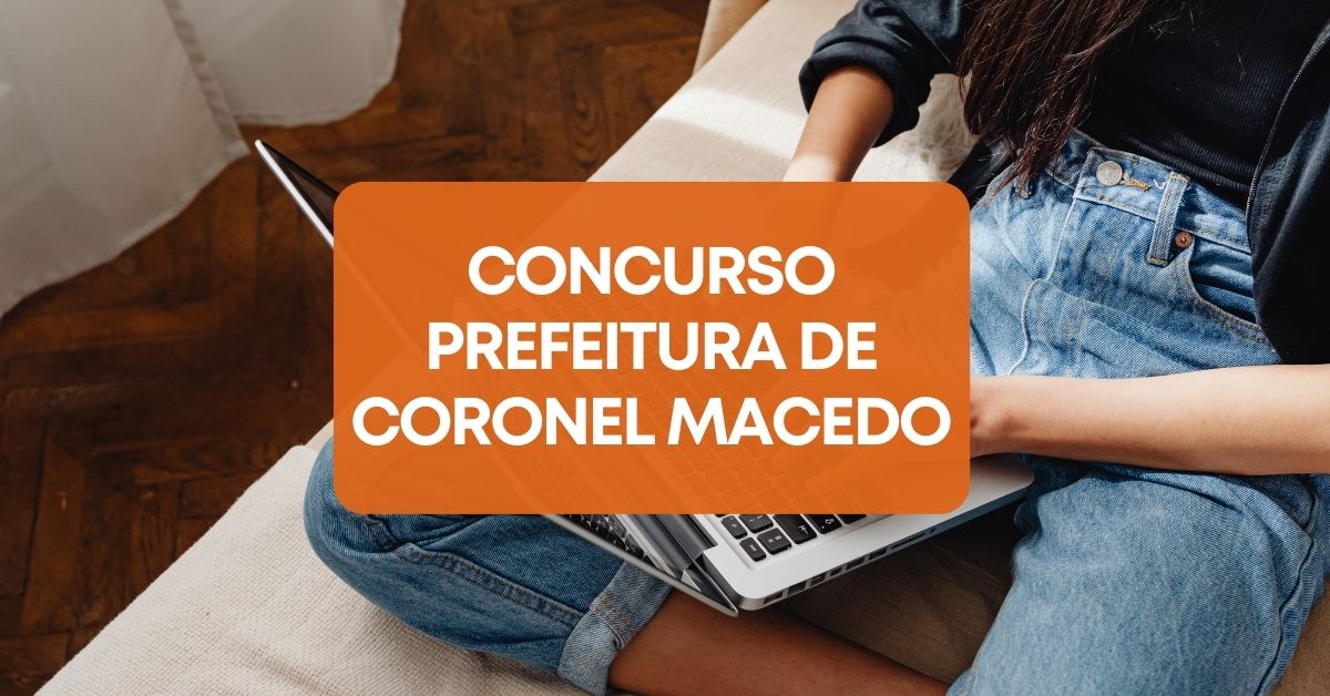 Concurso Prefeitura De Coronel Macedo Sp Edital E Inscri Es At R