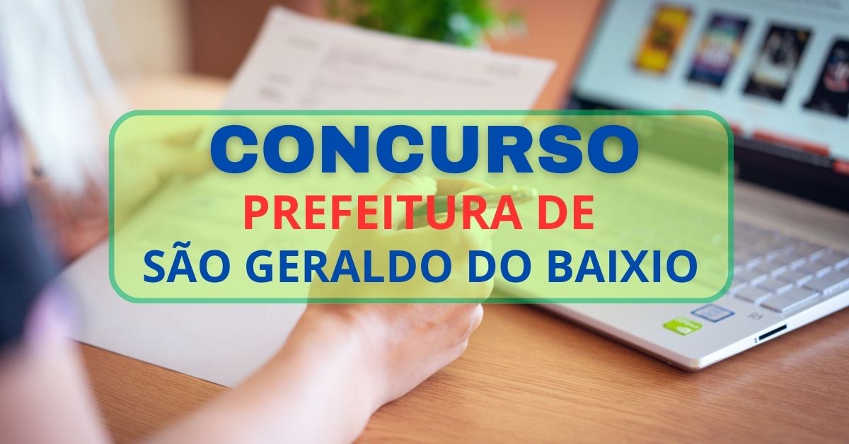 Concurso Prefeitura de São Geraldo do Baixio MG edital e inscrição