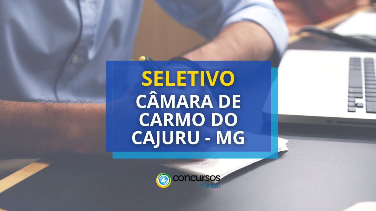 C Mara De Carmo Do Cajuru Mg Abre Processo Seletivo