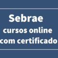 Sebrae está com vagas gratuitas em mais de 270 cursos online