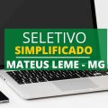 Prefeitura de Mateus Leme – MG divulga processo seletivo; cronograma alterado