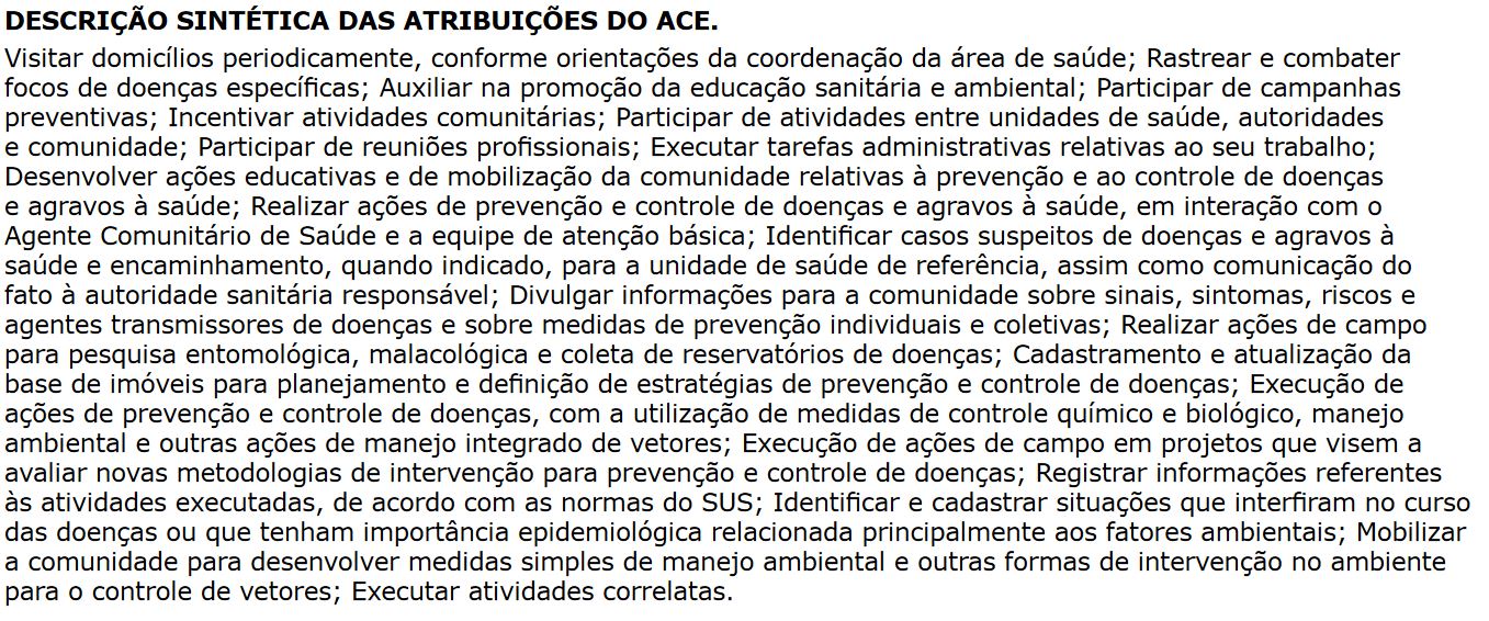 Processo seletivo Prefeitura de Iguatemi: atribuições
