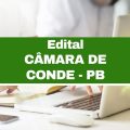 Concurso Câmara de Conde – PB abre vagas imediatas