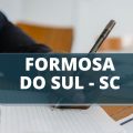 Concurso Prefeitura de Formosa do Sul – SC: edital com vencimentos de até R$ 15,2 mil é anunciado