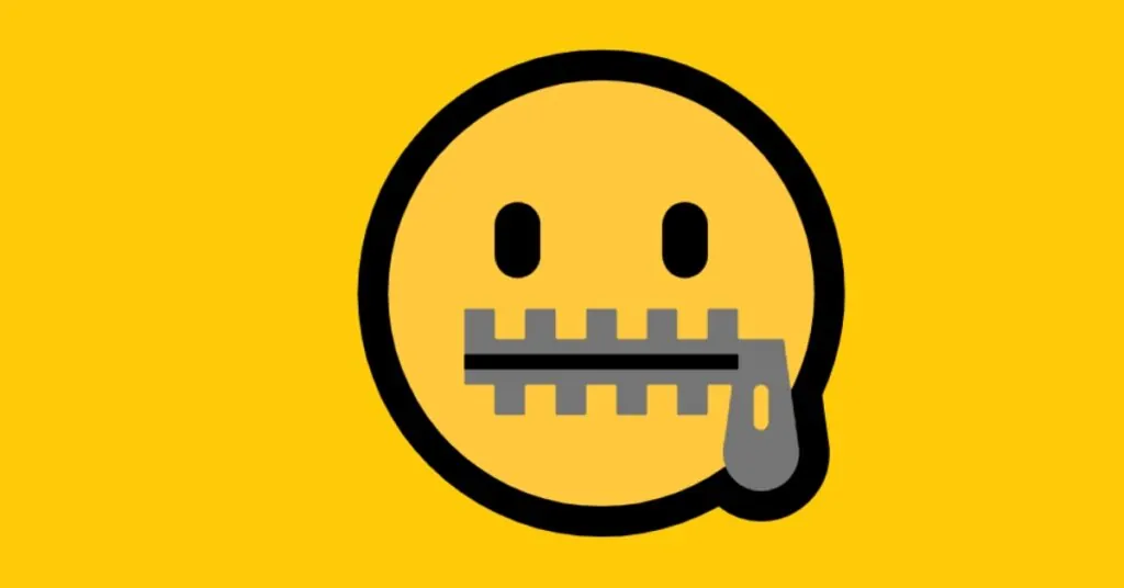 Emoji com zíper na boca, Emoji, Significado do emoji