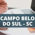 Concurso Prefeitura de Campo Belo do Sul – SC: edital oferta vencimentos de até R$ 8 mil