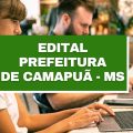 Prefeitura de Camapuã – MS abre vagas imediatas em edital simplificado; até R$ 3,5 mil