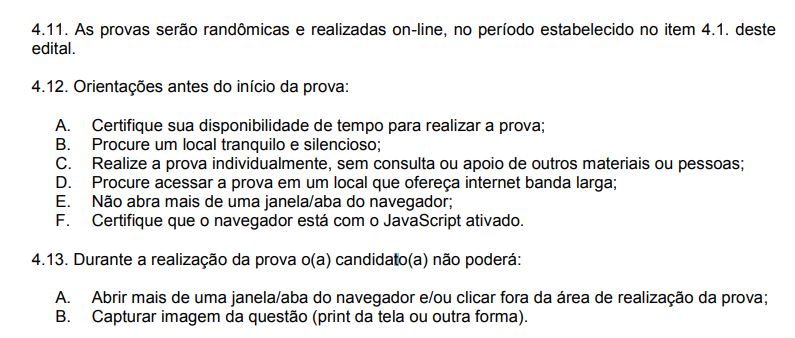 Instruções de prova - Ciee e Metrô SP