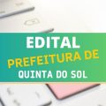 Concurso Prefeitura de Quinta do Sol – PR: edital e inscrição