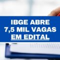 IBGE reabre inscrições; até R$ 3 mil em 7,5 mil vagas