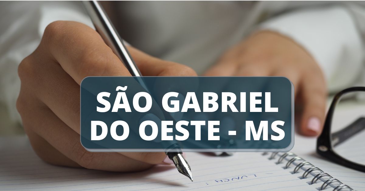 Processo seletivo Prefeitura de São Gabriel do Oeste - MS, seleção são gabriel do oeste, processo seletivo são gabriel do oeste, edital são gabriel do oeste, concursos ms