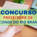 Concurso Prefeitura de Visconde do Rio Branco – MG: até R$ 14,4 mil