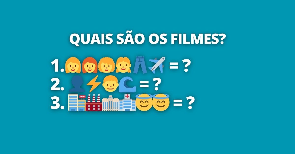 Emojis que representam três filmes