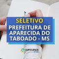 Prefeitura de Aparecida do Taboado – MS abre seletivo