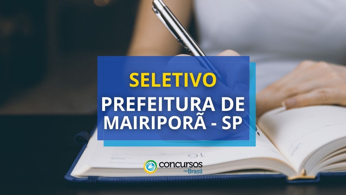 Prefeitura de Mairiporã – SP flecha cartaz de seletivo