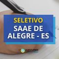 SAAE de Alegre – ES abre processo seletivo; confira detalhes do edital