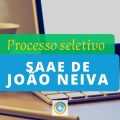 SAAE de João Neiva – ES lança edital de seleção