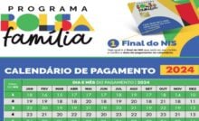 Calendário com todas as datas de pagamento do Bolsa Família