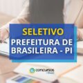 Prefeitura de Brasileira - PI abre processo seletivo
