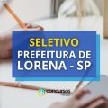 Prefeitura de Lorena – SP lança edital de processo seletivo