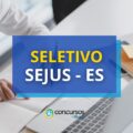 SEJUS ES oferece R$ 5,3 mil em novo processo seletivo