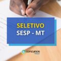 SESP MT anuncia edital de processo seletivo
