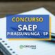 Concurso SAEP de Pirassununga – SP abre edital e inscrições