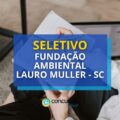 Fundação Ambiental Lauro Muller – SC anuncia processo seletivo