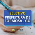 Prefeitura de Formosa – GO abre 280 vagas em processo seletivo