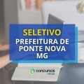 Prefeitura de Ponte Nova – MG abre processo seletivo