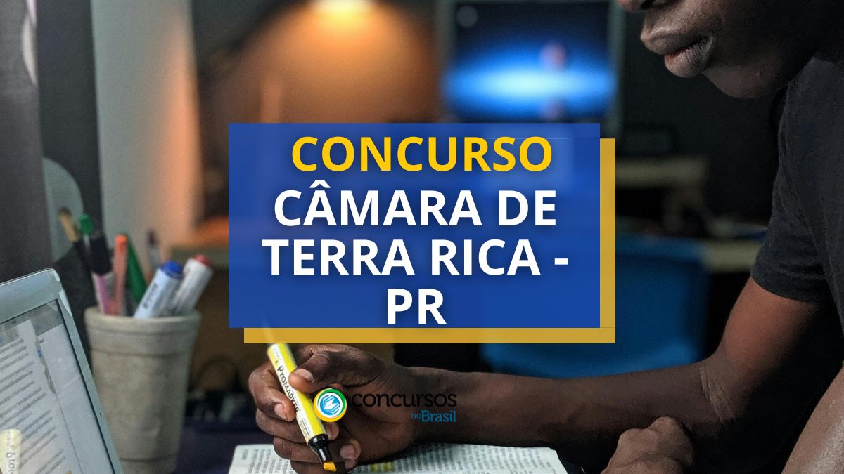 Concurso Câmara de Terra Rica – PR: vencimentos de R$ 3,3 mil