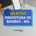 Prefeitura de Bambuí – MG lança edital de processo seletivo
