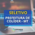 Prefeitura de Colíder - MT abre vagas em seletivo; até R$ 6,5 mil
