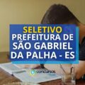 Prefeitura de São Gabriel da Palha - ES abre edital de processo seletivo