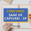 Concurso SAAE de Capivari – SP: vencimentos de até R$ 7,3 mil