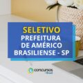 Prefeitura de Américo Brasiliense - SP lança edital de seletivo