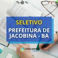 Prefeitura de Jacobina – BA divulga edital de processo seletivo