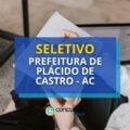 Prefeitura de Plácido de Castro – AC abre processo seletivo