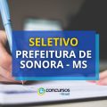 Prefeitura de Sonora – MS divulga novo processo seletivo