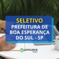 Prefeitura de Boa Esperança do Sul – SP abre vagas em seletivo