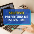 Prefeitura de Estiva – MG anuncia edital de seletivo