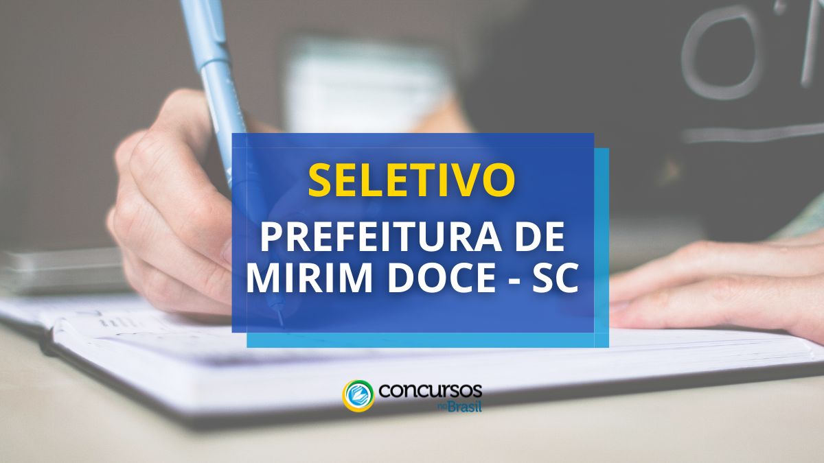 Prefeitura de Mirim Harmonioso – SC dardo cartaz de seletivo