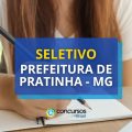 Prefeitura de Pratinha – MG publica novo processo seletivo