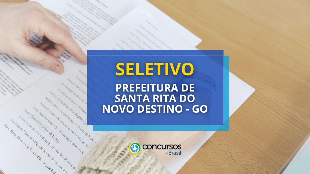 Prefeitura de Santa Rita do Hodierno Desígnio – GO: actual seletivo