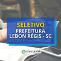 Prefeitura de Lebon Régis – SC lança edital de seletivo