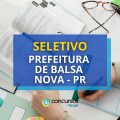 Confira vagas de emprego na Prefeitura de Balsa Nova – PR