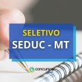 SEDUC – MT retifica edital de seletivo; ganhos de até R$ 6,1 mil