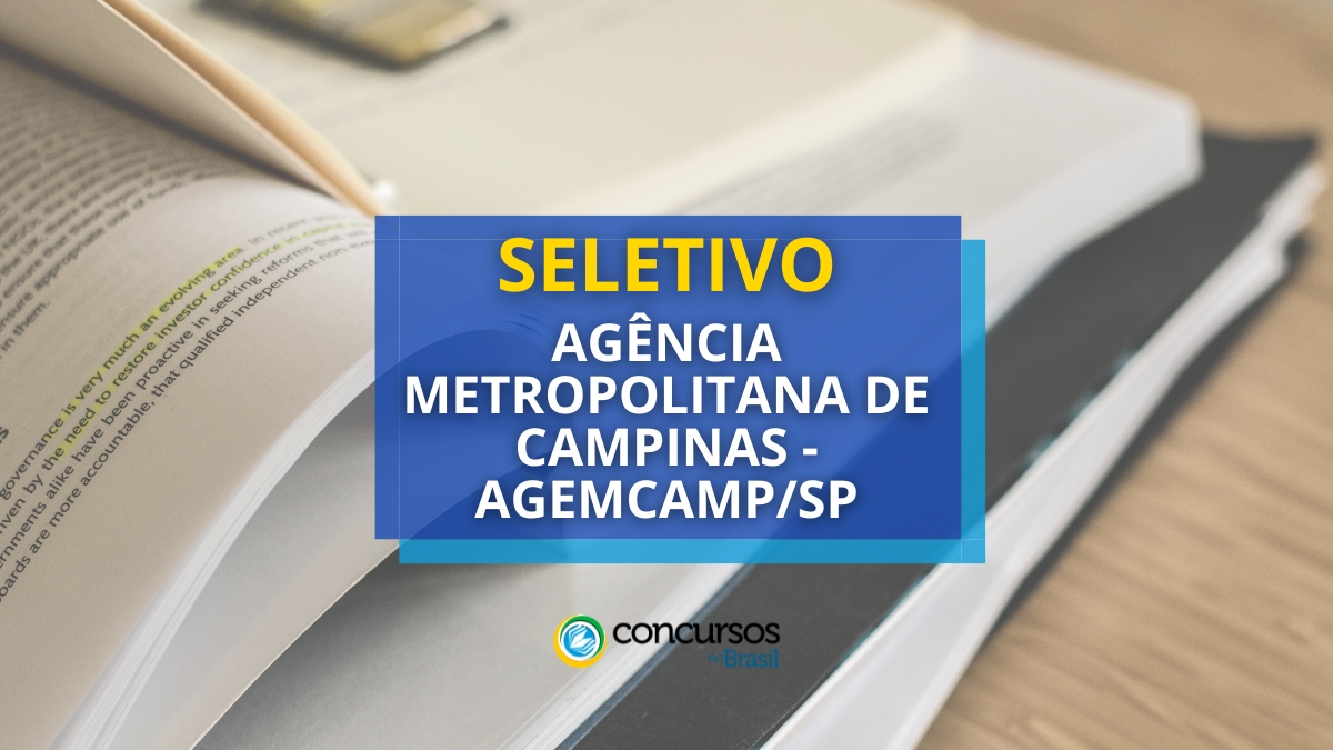 AGEMCAMP – SP abre Edital de estágio; bolsas de R$ 937,59