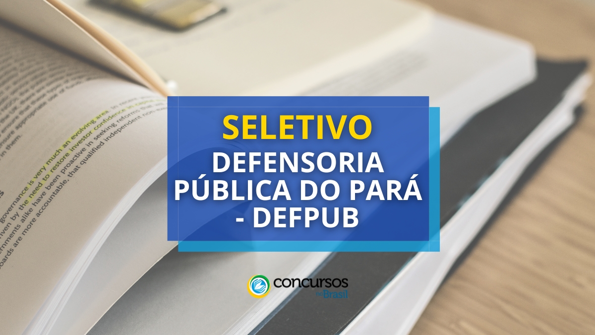 Defensoria Pública do Pará – DEFPUB abre ordem seletivo